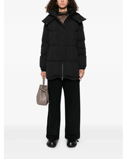 Herno Black Medium 2-Layer Hooded Down Jacket