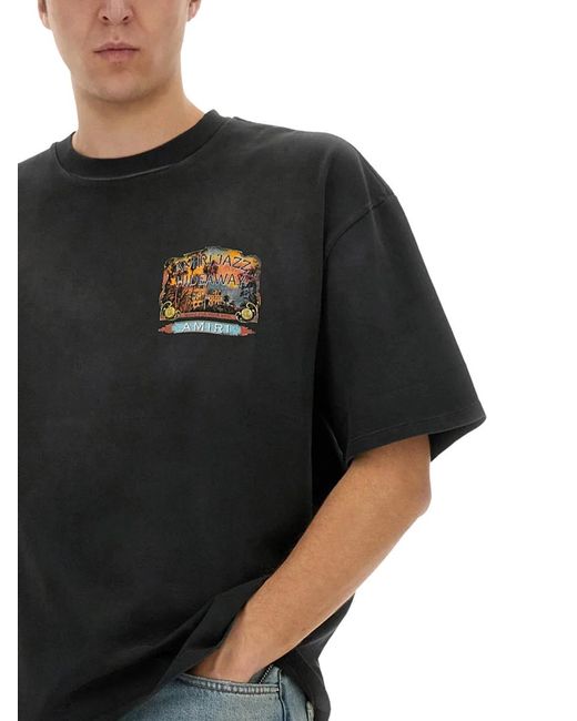 Amiri Black Jazz Hideaway T-Shirt for men