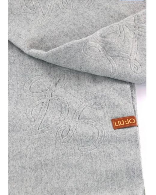 Liu Jo Gray Light Cotton Scarf