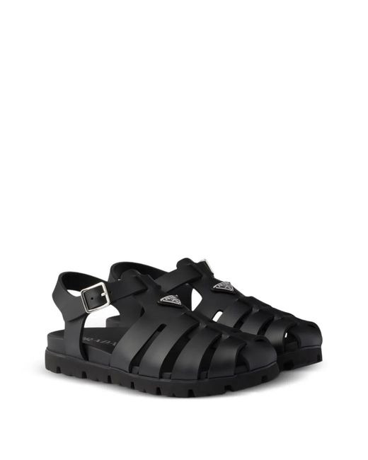 Prada Black Eva Flat Shoes for men