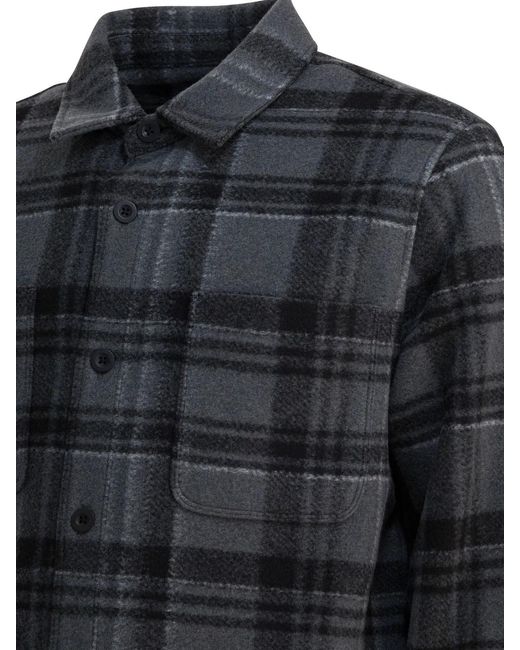 Vince Black Check Overshirt Jacket for men
