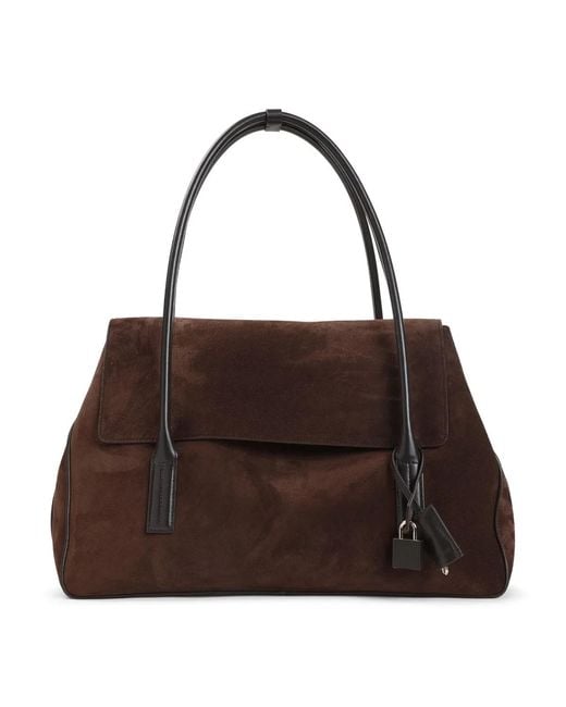Tom Ford Brown Calf Leather Shoulder Bag