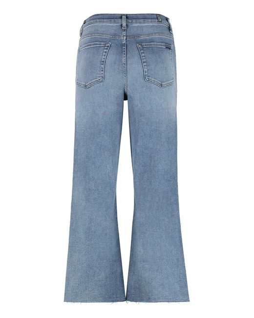 7 For All Mankind Blue Alexa Cropped Jeans