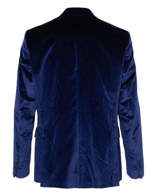 Paul Smith Blue Tailored Fit Two Buttons Jacket Clothing for men