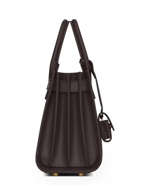 Saint Laurent Brown Calf Skin Handbag