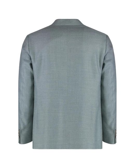 Canali Gray Single-Breasted Two-Button Jacket for men