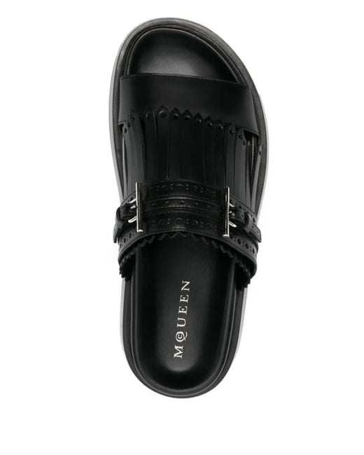 McQueen Black Sandal S.Rubber