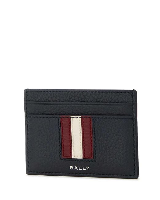 Bally Black Leather Card Holder for men