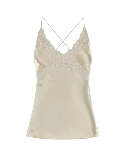 Alberta Ferretti Natural Top