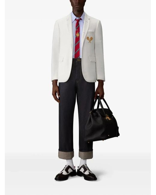 Thom Browne Blue Selvedge Denim Jeans for men