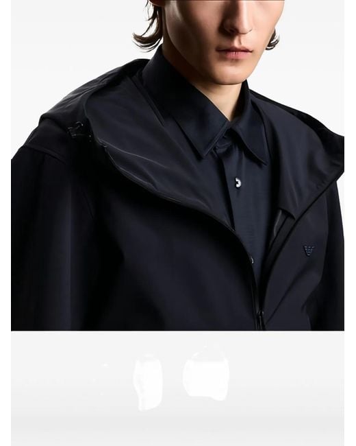 Emporio Armani Blue Cotton Blend Shirt for men