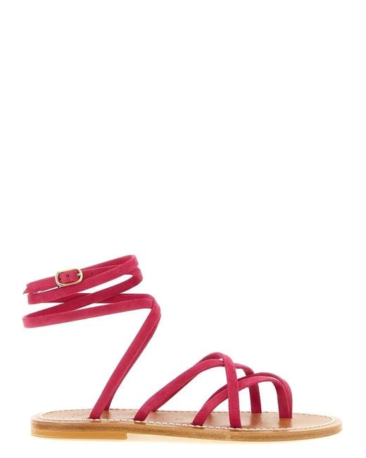 K. Jacques Red 'Zenobie' Sandals