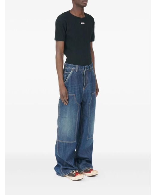 Maison Margiela Blue Wide-Leg Denim Jeans for men