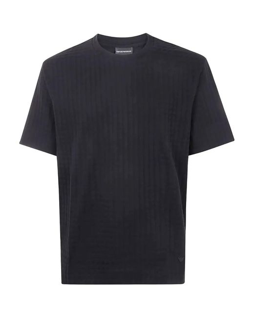 Emporio Armani Black Classic Short Sleeves T-Shirt for men