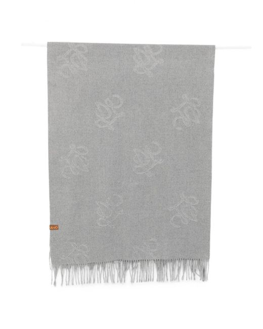 Liu Jo Gray Light Cotton Scarf