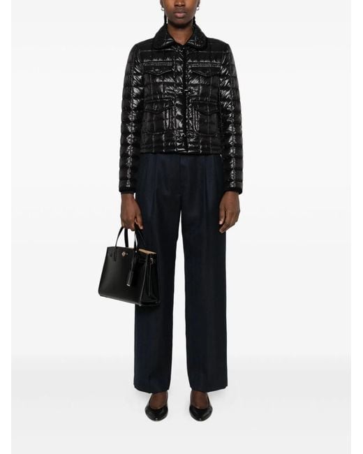 Fay Black Nylon Quilted Toggle Jacket