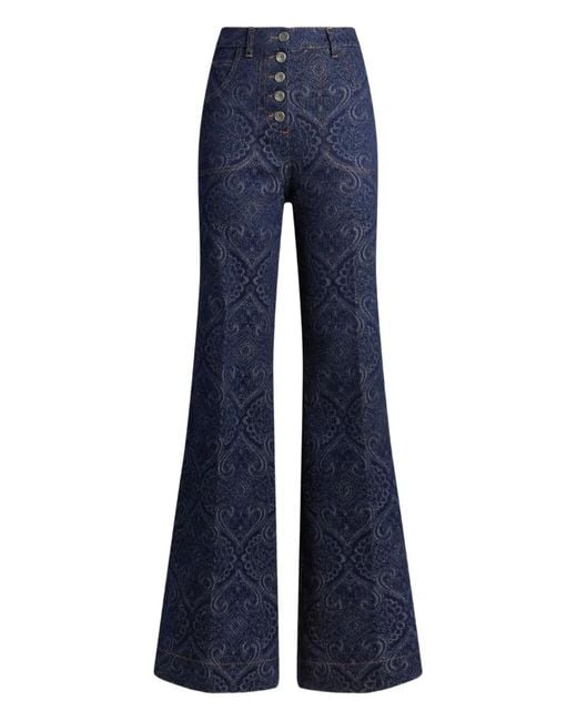 Etro Blue Flared Jeans
