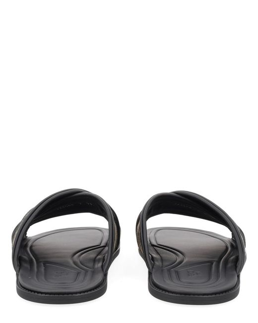 Fendi Black Slide Con Logo for men