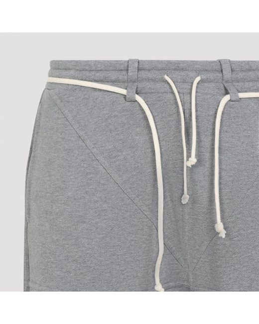 Mordecai Gray Melange Cotton Fleece Jogger Short for men