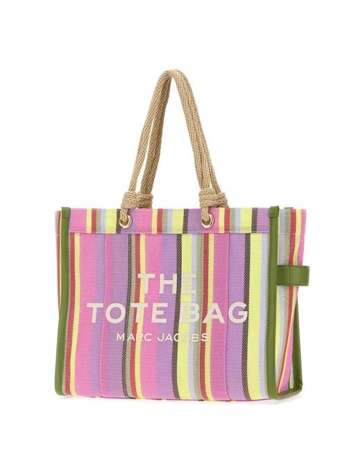 Marc Jacobs Pink Embroidered Canvas Large The Tote Bag