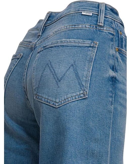 Mother Blue The Spinner Zip Sneak Denim Jeans