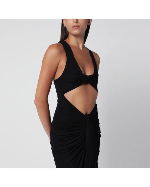Christopher Esber Black Vivenda Draped Maxi Dress