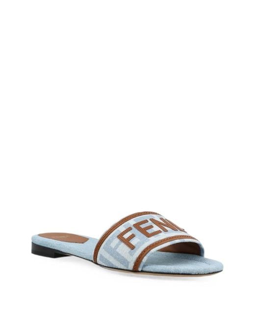Fendi White Flat Shoes