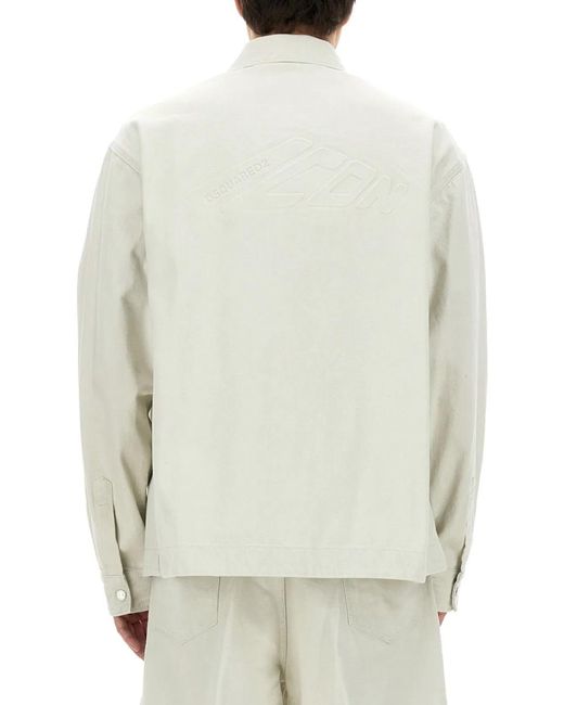 DSquared² White Icon New Generation Overshirt for men