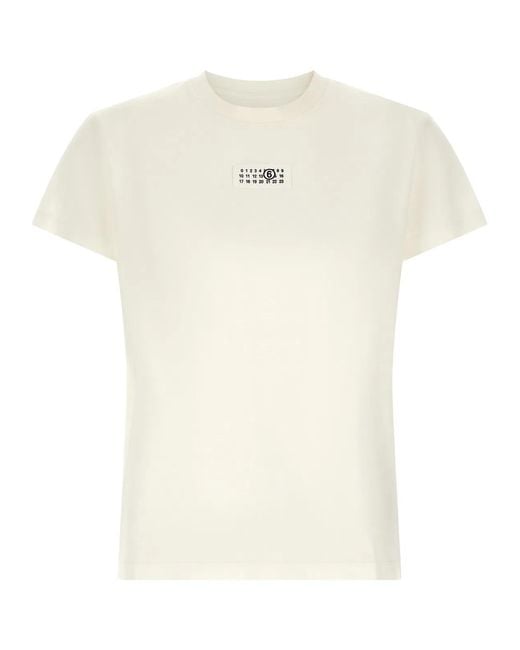 MM6 by Maison Margiela White T-Shirt With Logo