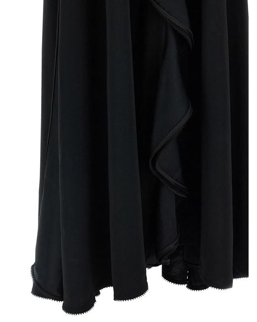 Giovanni bedin Black Ruffle Dress