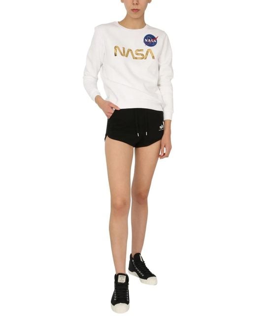 Alpha Industries White Nasa Sweatshirt