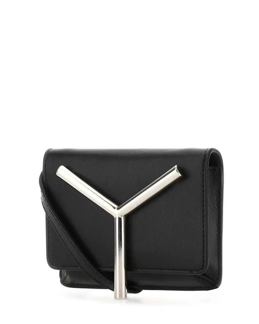 Y. Project Black Leather Mini Crossbody Bag