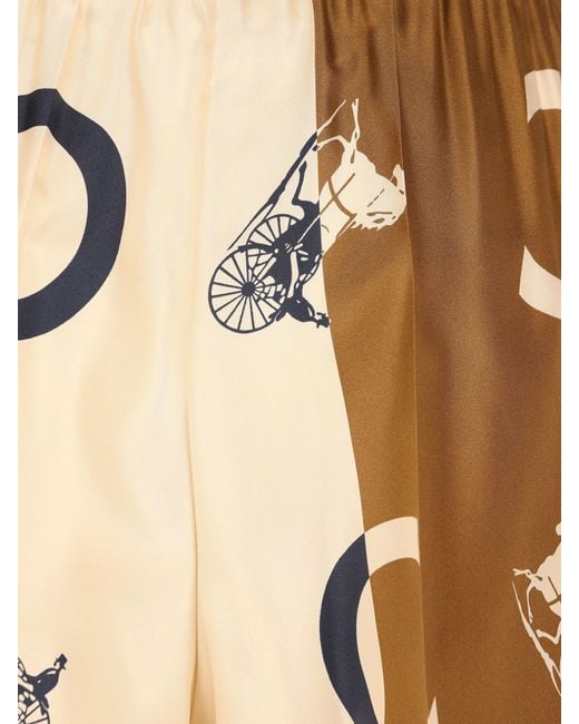 Céline Natural Logo-Print Panelled Shorts
