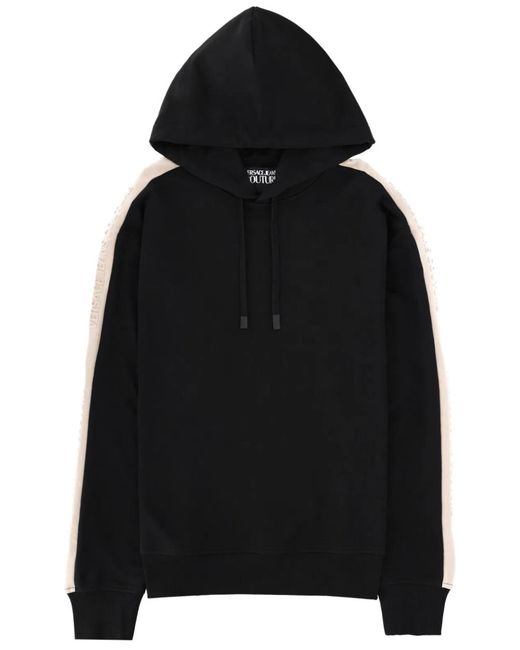 Versace Jeans Couture Black Felpa Con Logo E Cappuccio for men