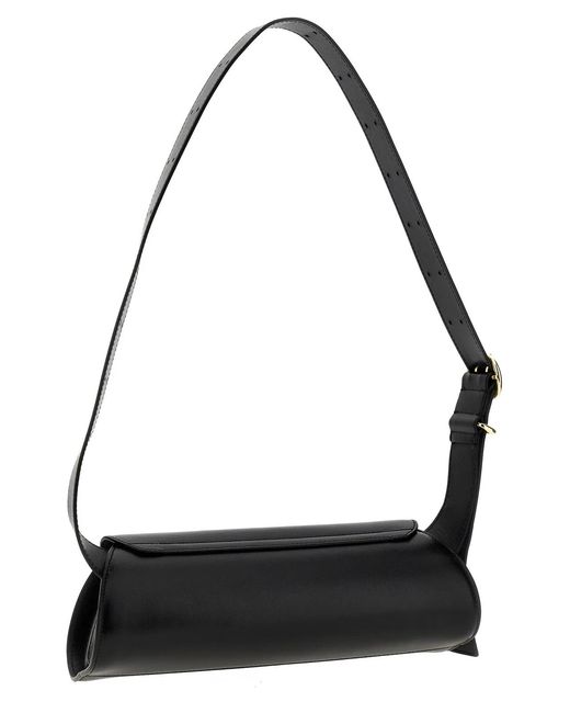 Jil Sander Black Cannolo Small Shoulder Bag