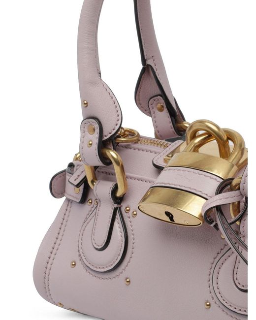 Chloé Gray Chloé Paddington Small Leather Shoulder Bag