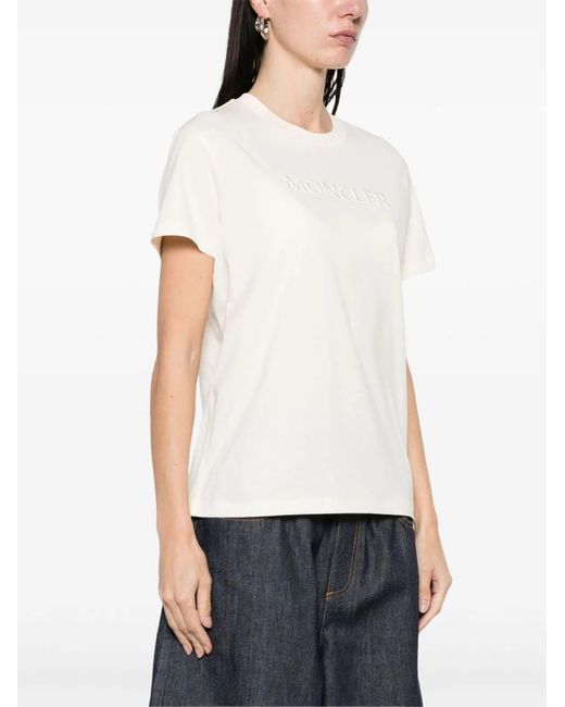 Moncler White Ss T-Shirt