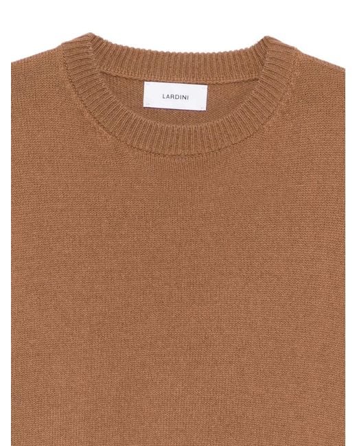 Lardini Brown Wool And Alpaca Blend Sweater for men