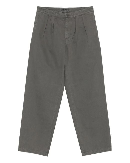 Aspesi Gray Cotton Pants for men
