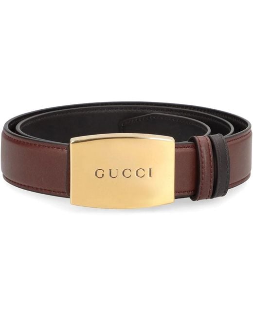 Gucci Brown Reversible Belt With Buckle for men