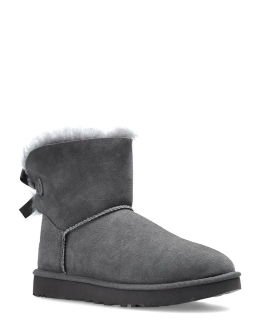 Ugg Gray "Mini Bailey Bow Ii" Boot