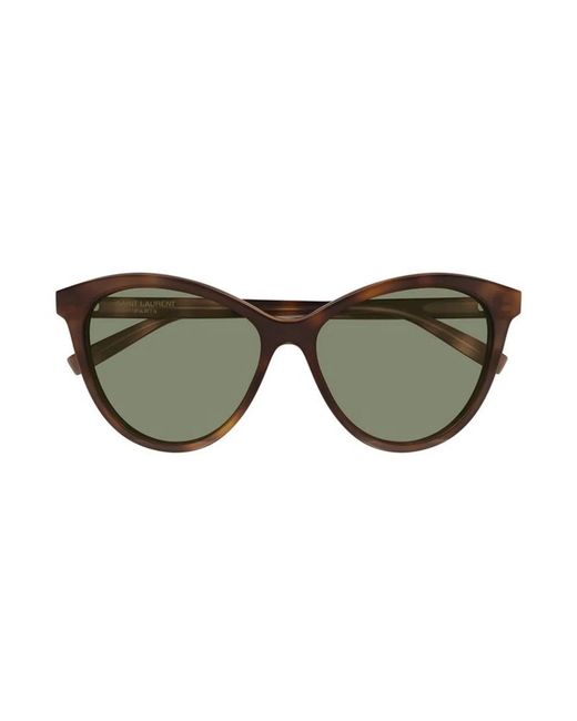 Saint Laurent Green Havana-Havana- Acetate Sunglasses