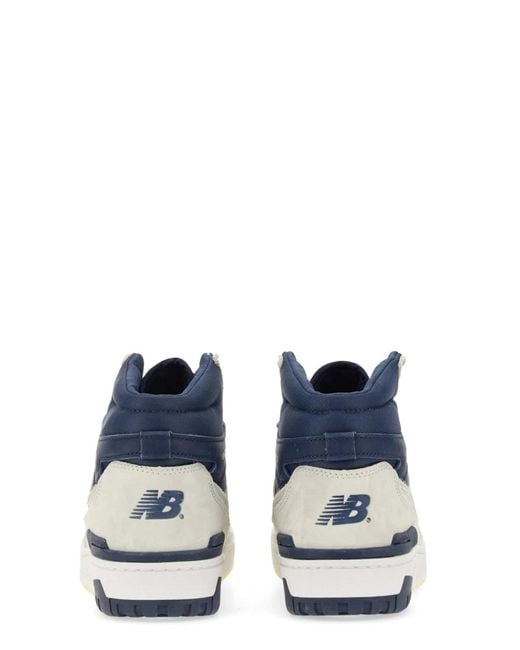 New Balance White Leather And Suede 650 Sneakers