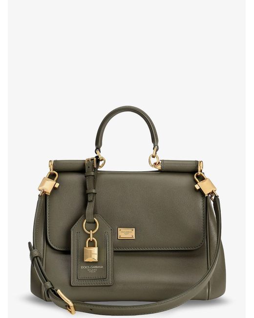 Dolce & Gabbana Green My Sicily Leather Crossbody Bag