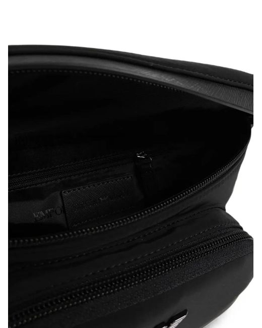 Emporio Armani Black Logo Belt Bag for men