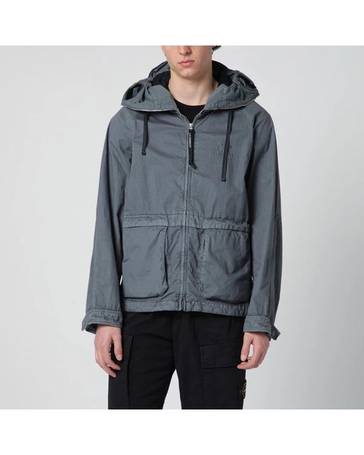 C P Company Gray Explorer 50 Fili Wax Jacket for men