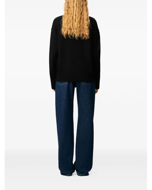 AMI Black Wool Ami De Coeur Sweater for men
