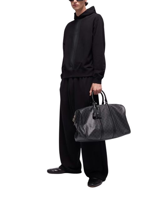 Gucci Black Cotton Hooded Sweatshirt With Muted Web for men