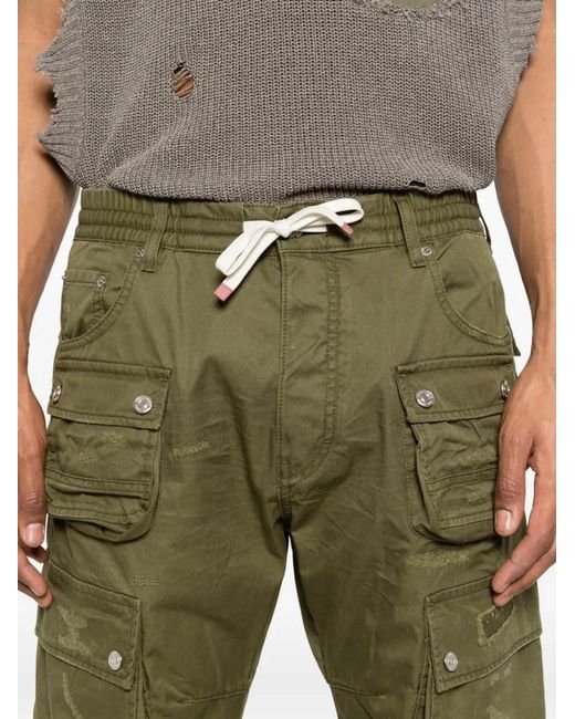 DSquared² Green Dsquared Kawaii Pocket Drawstring Trousers for men
