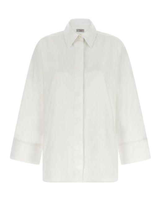 Alberto Biani White Cotton Shirt
